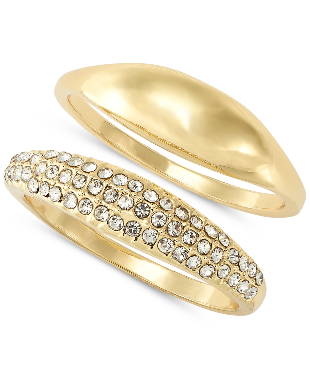 On 34th 2-pc. Set Crystal Pave Ring, Created For Macy's In Gold