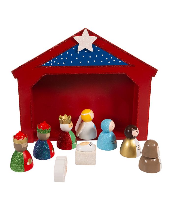 Kurt Adler | Holiday | Kurt S Adler Children Nativity Set With Stable