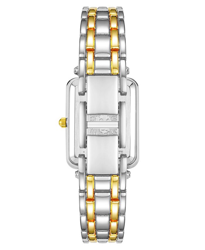 Anne Klein Women's Three Hand Quartz Two-tone Alloy Rectangular ...