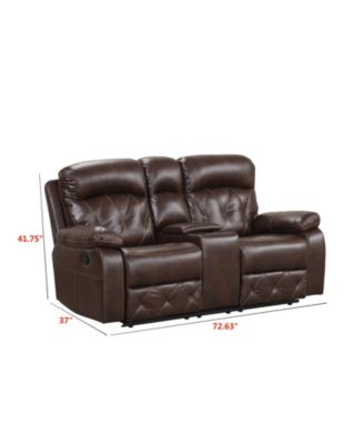 Wallace 73" Faux Leather Manual Recliner Loveseat