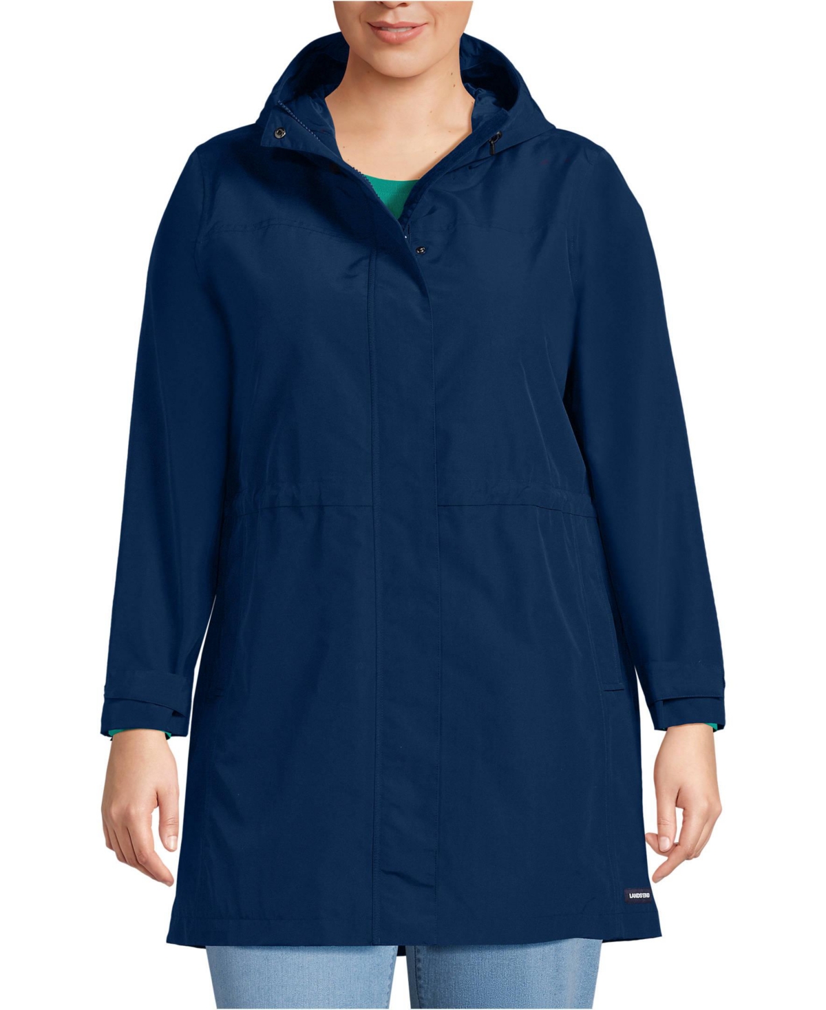 Women's Plus Size Squall Hooded Waterproof Raincoat - Soft orchid