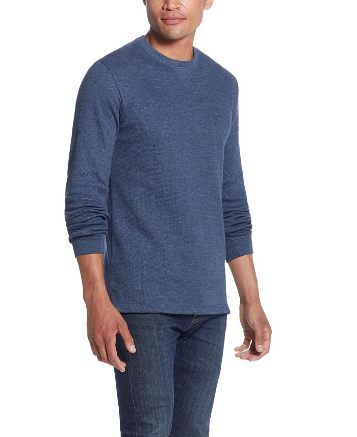 Weatherproof Vintage Men's Long Sleeved Waffle Crew Neck Shirt - Macy's