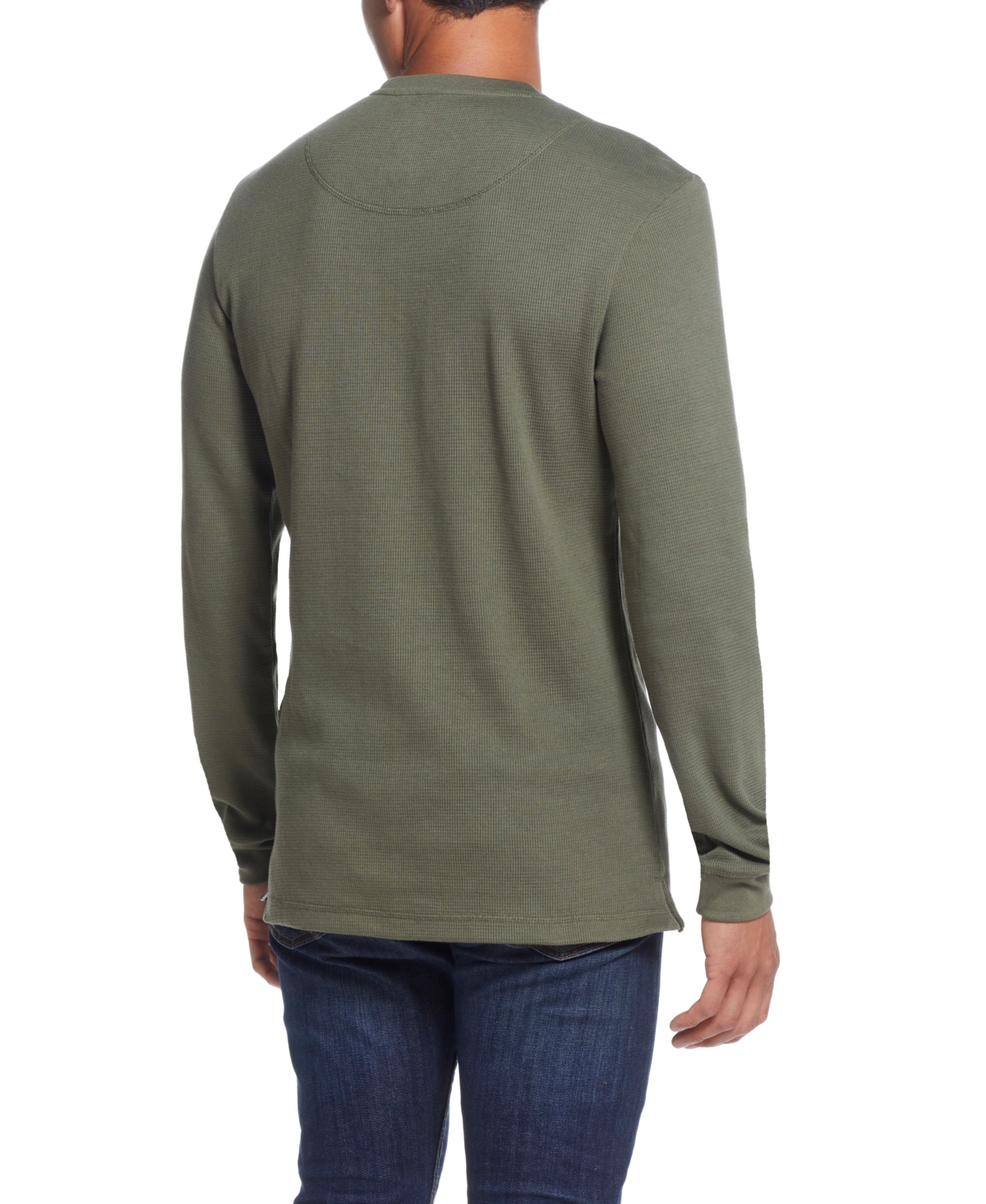 Weatherproof Vintage Men's Long Sleeved Waffle Crew Neck Shirt