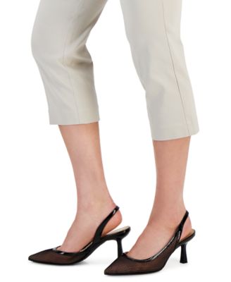 Petite Rivet-Detail Capri Pants