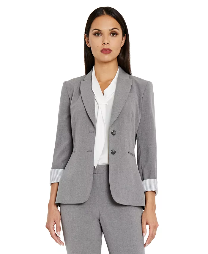 Notched Two-Button Blazer - thumbnail 10