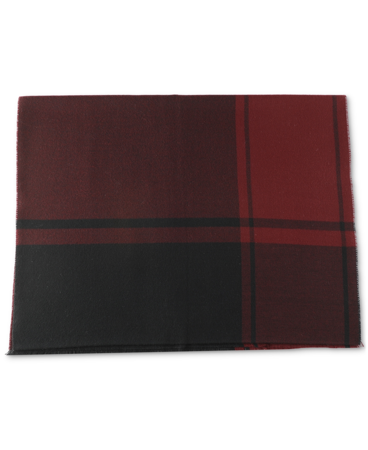 Alfani Men's Plaid Scarf, Created For Macy's In Maroon,black
