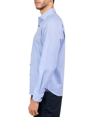 Men's Regular-Fit Gingham Dot Dress Shirt