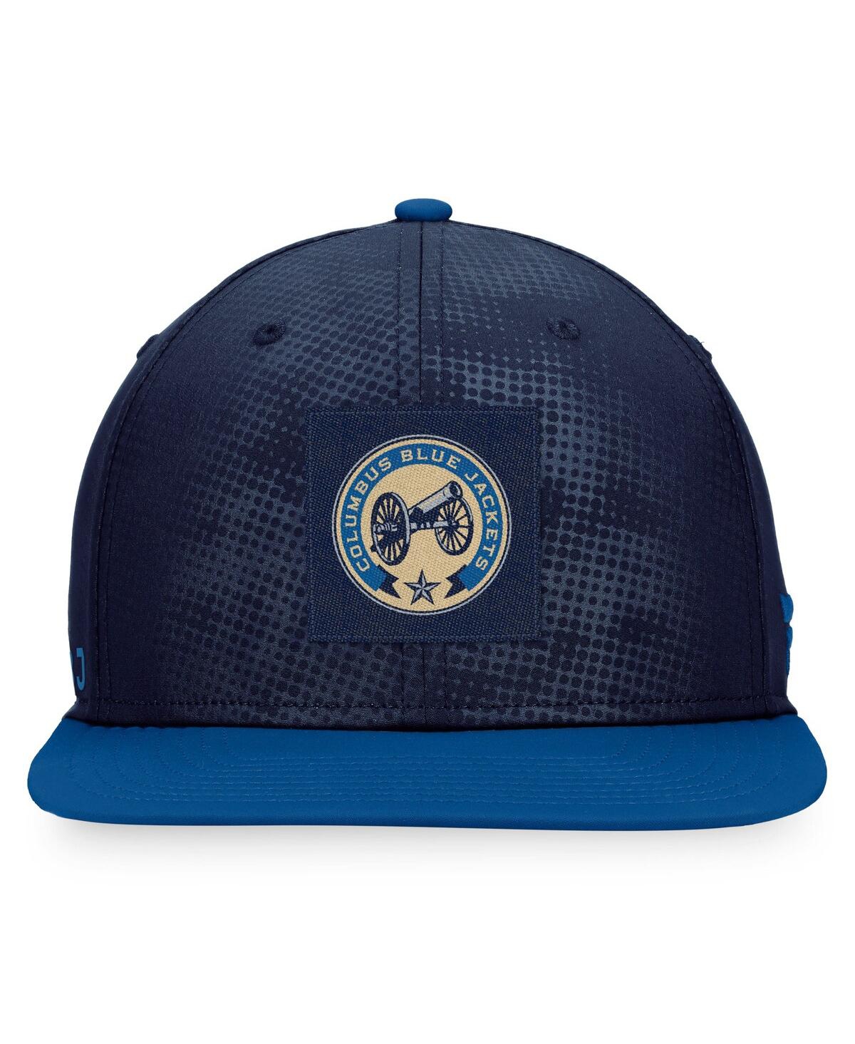 Fanatics Branded Navy/blue Columbus Blue Jackets Authentic Pro Alternate Logo Snapback Hat In Navy,blue