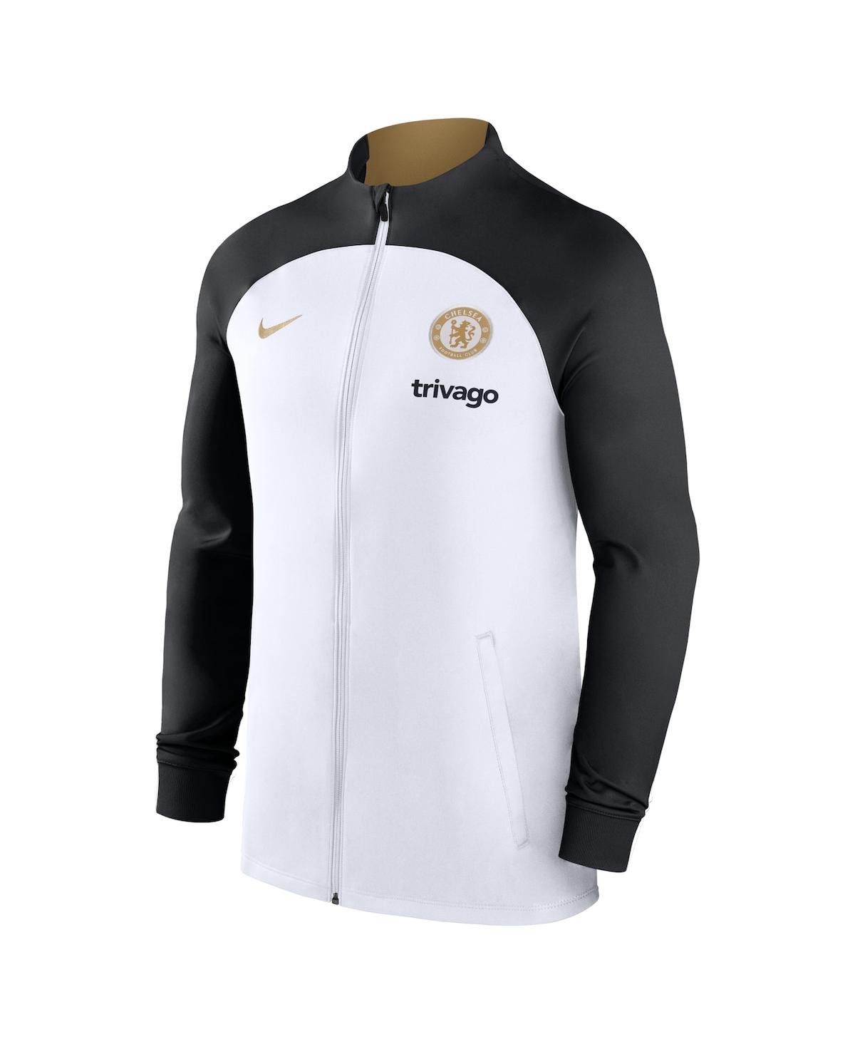 Shop Nike Men's  White Chelsea 2023/24 Strike Raglan Performance Full-zip Track Jacket