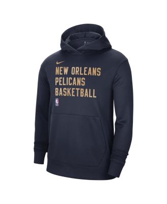 Men's and Women's Navy New Orleans Pelicans 2023/24 Performance Spotlight On-Court Practice Pullover Hoodie