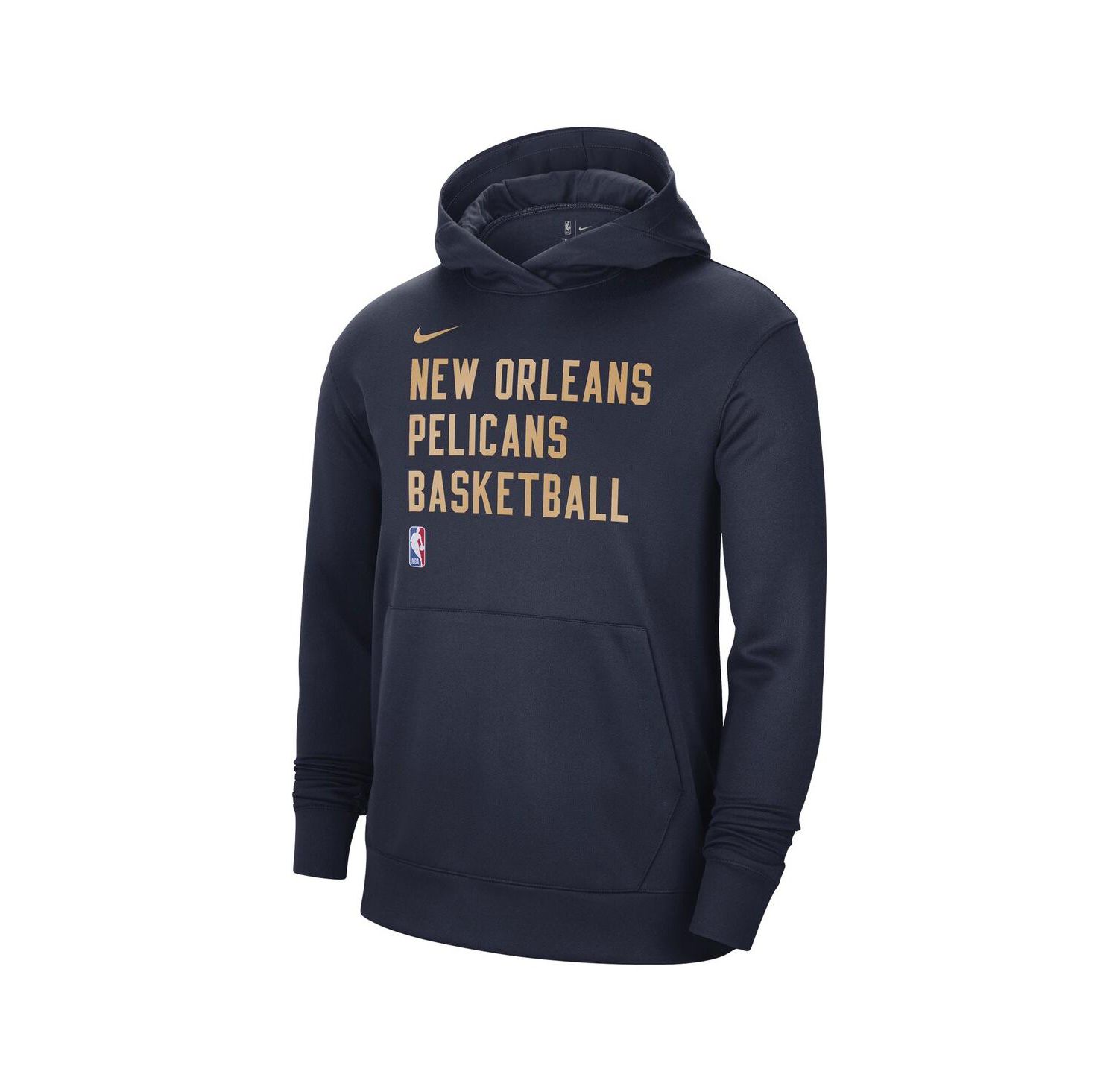 Men's and Women's Navy New Orleans Pelicans 2023/24 Performance Spotlight On-Court Practice Pullover Hoodie