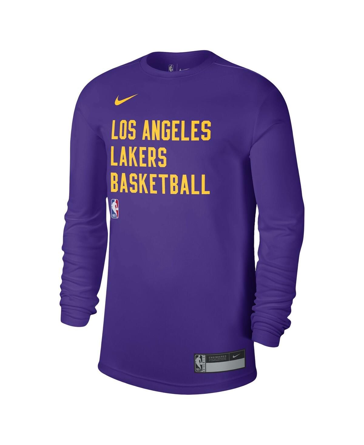 Nike Men's Los Angeles Lakers Practice Long-Sleeve T-Shirt - Macy's