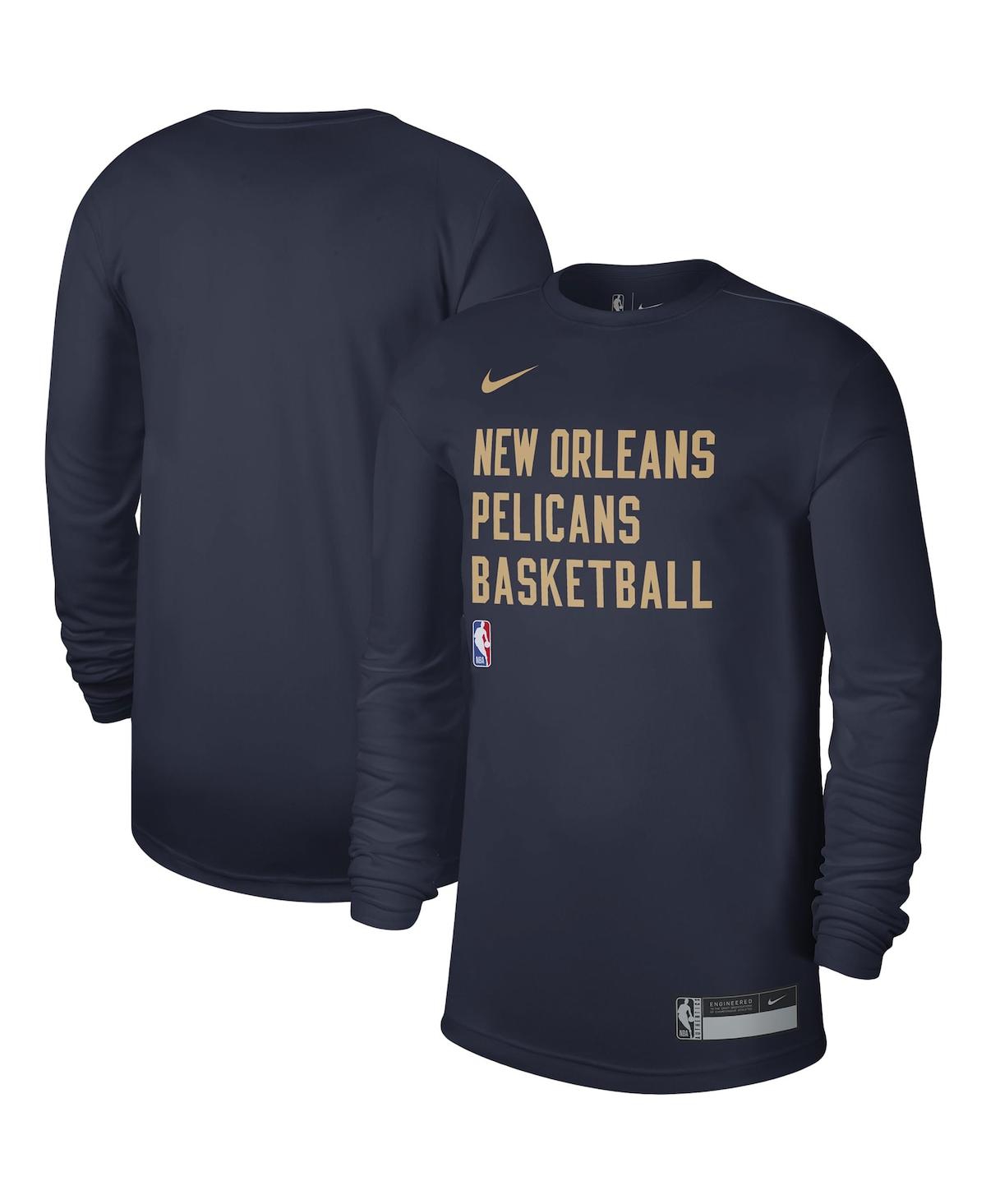 Men's and Women's Nike Navy New Orleans Pelicans 2023/24 Legend On-Court Practice Long Sleeve T-shirt - Navy