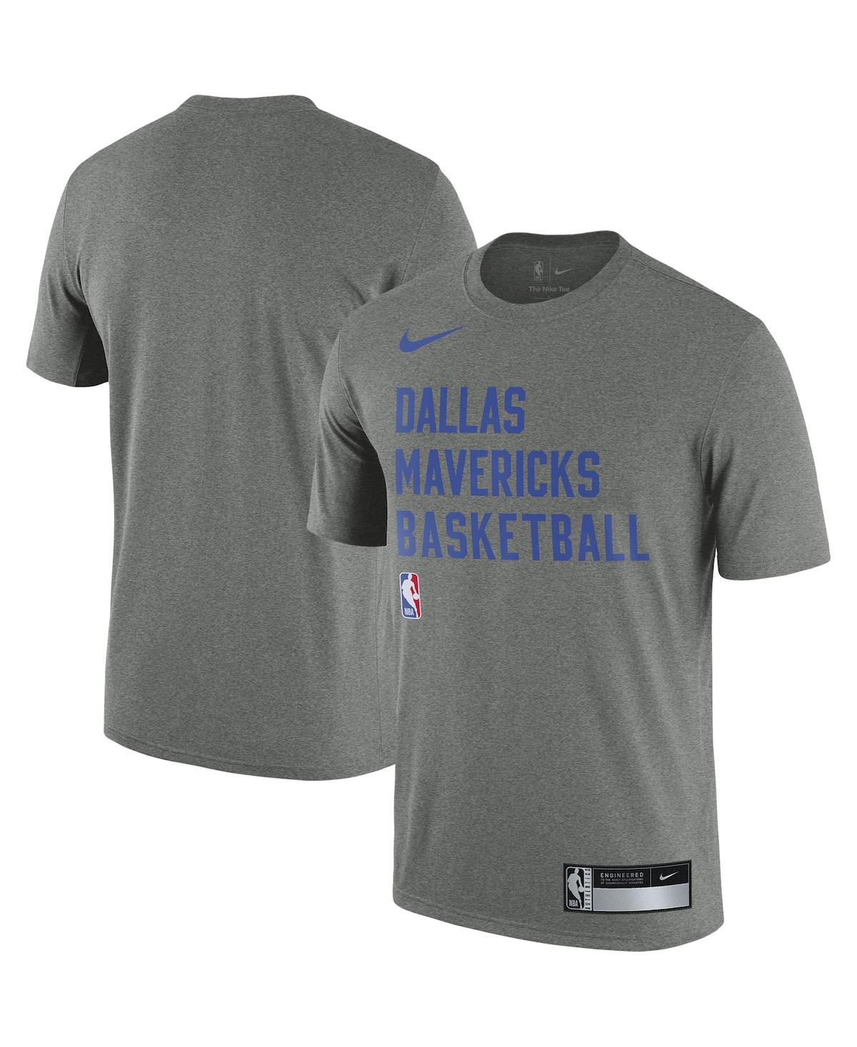 Nike Men's  Heather Gray Dallas Mavericks 2023/24 Sideline Legend Performance Practice T-shirt