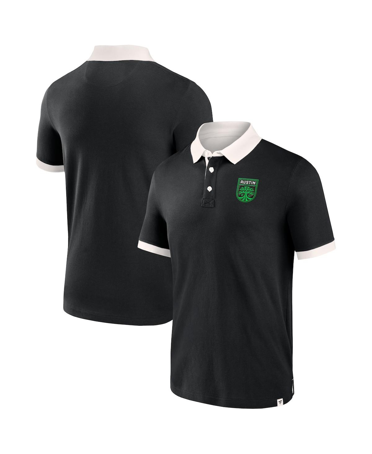 Shop Fanatics Men's  Black Austin Fc Second Period Polo Shirt