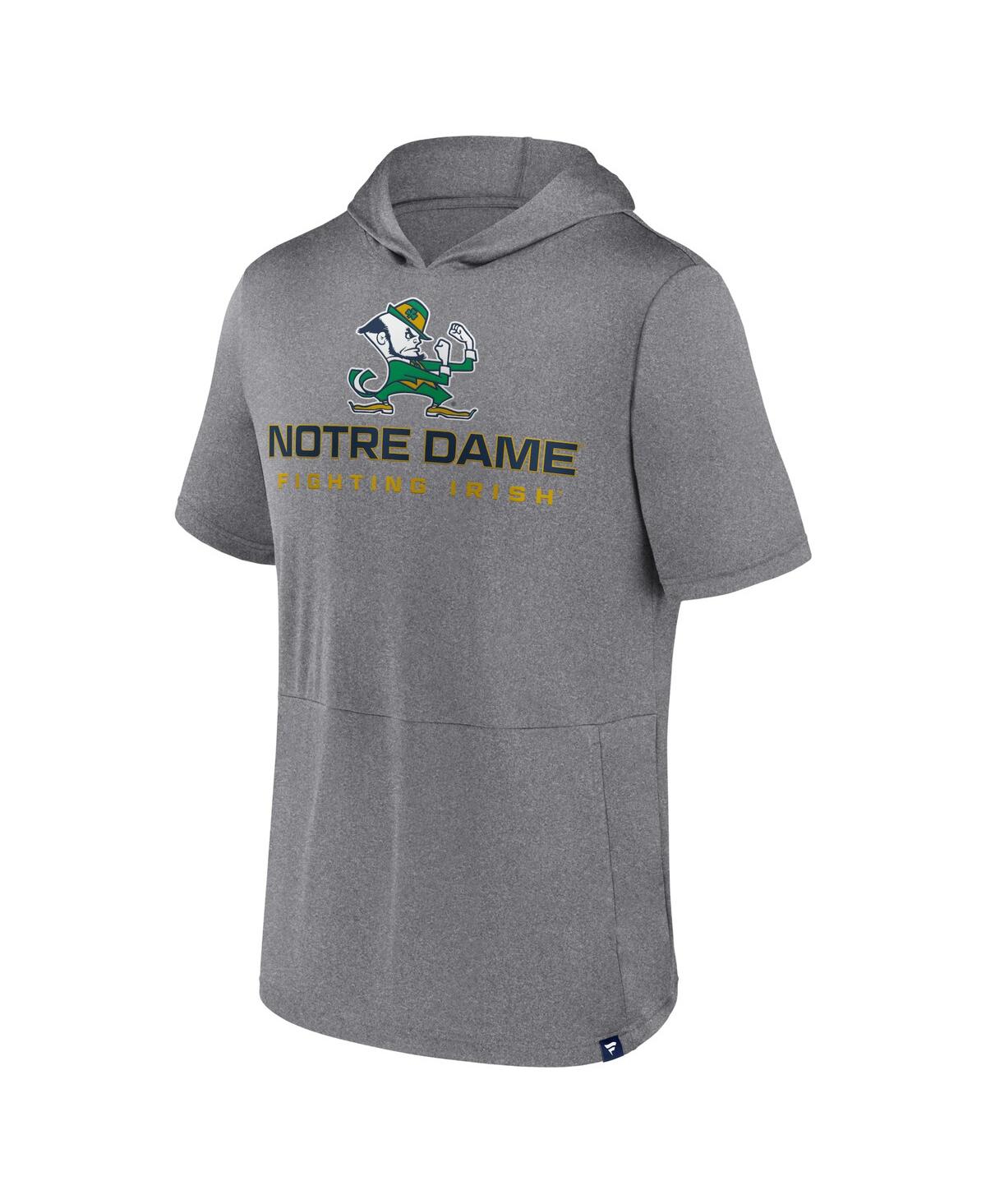Men's FanaticsNotre Dame Fighting Irish Modern Stack Hoodie T-shirt - Heather Gray