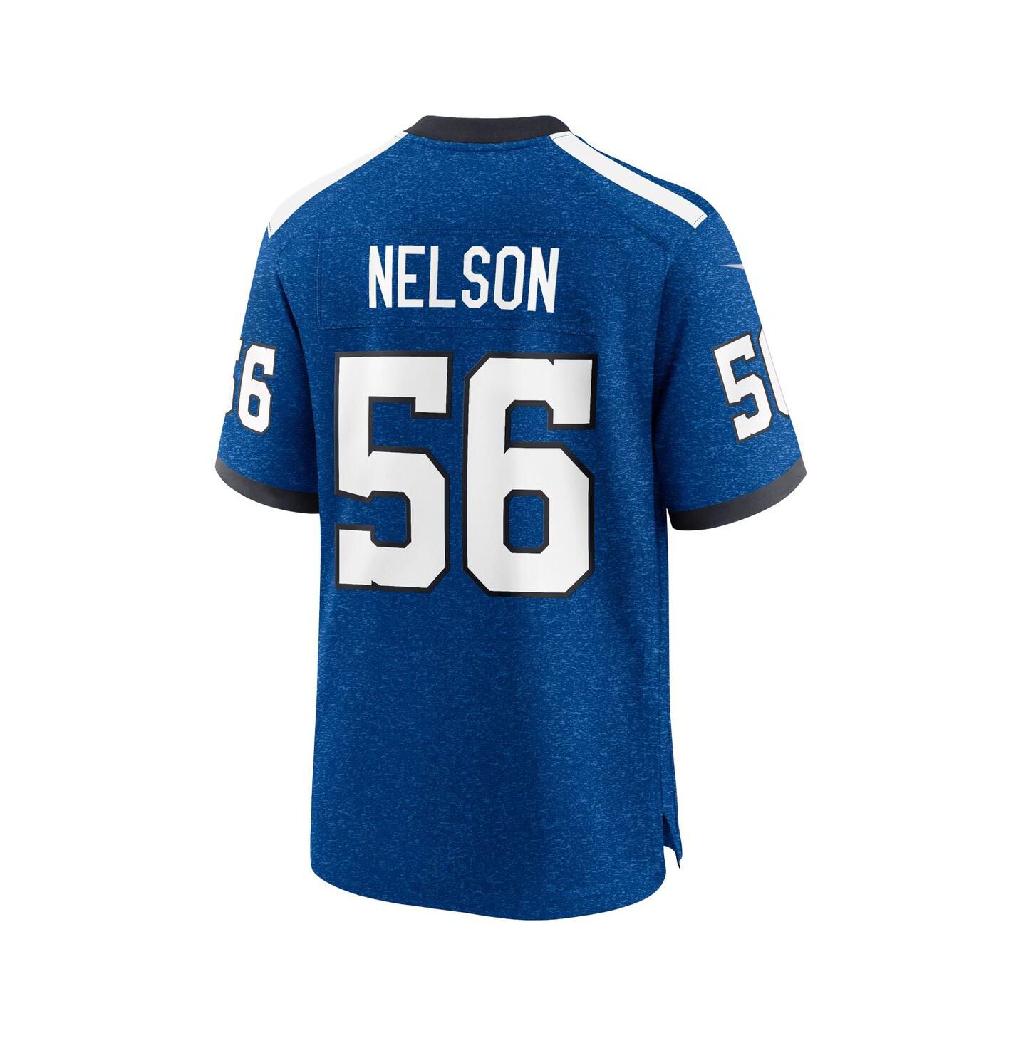 Мужской топ Nike Quenton Nelson Royal Indianapolis Colts Indiana Nights Alternate Game Jersey — фото 4