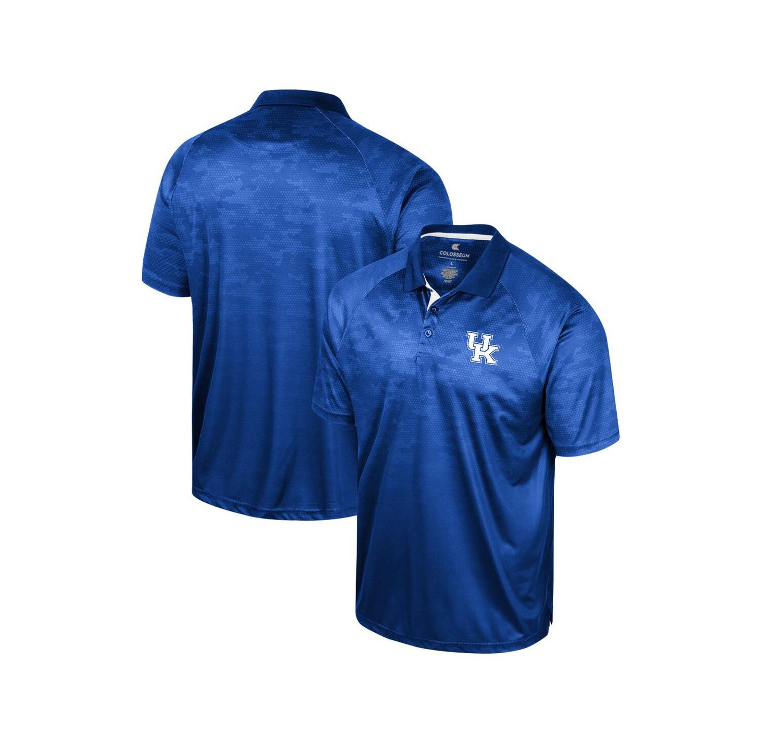 Men's Royal Kentucky Wildcats Honeycomb Raglan Polo Shirt