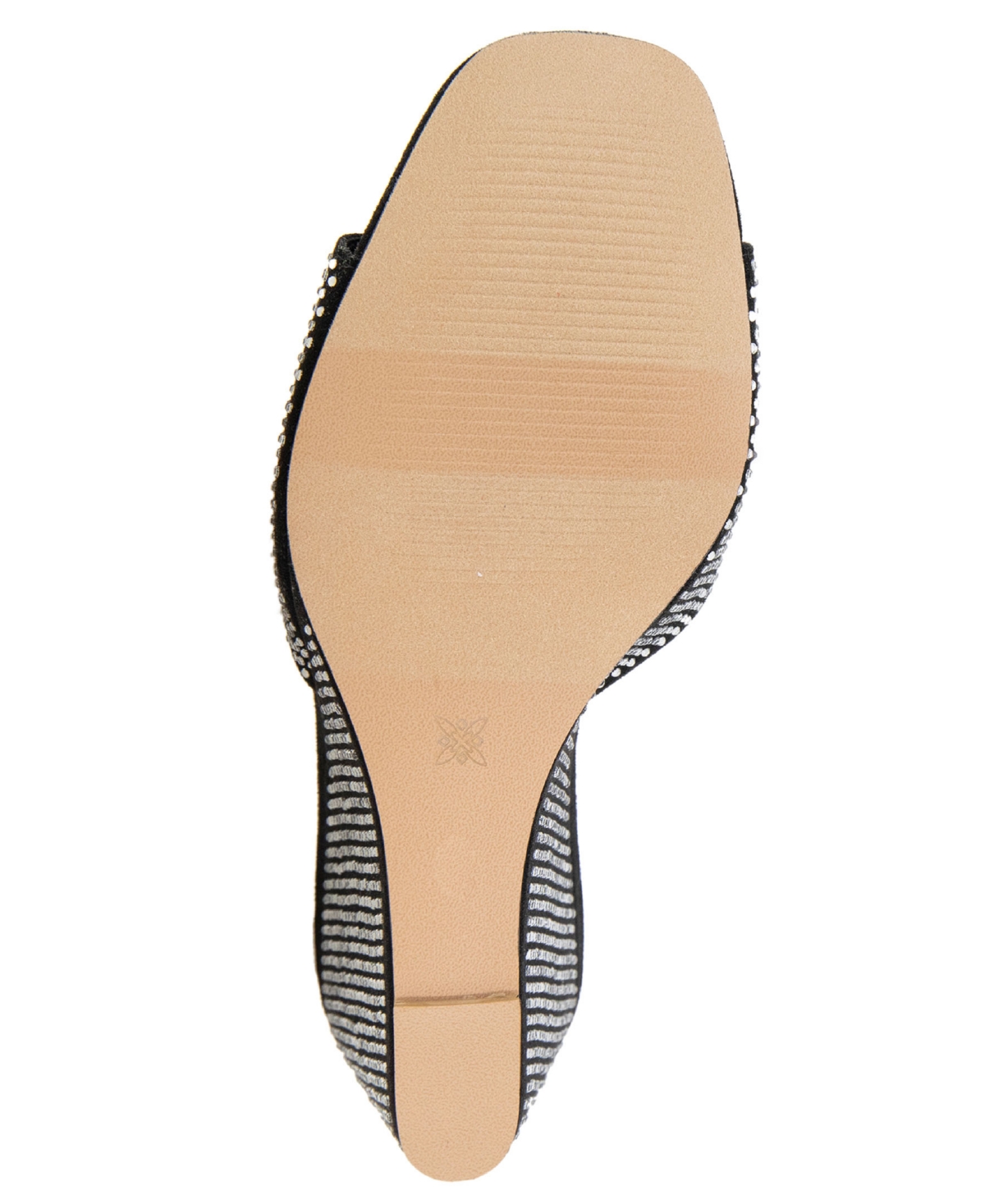 BCBGeneration Women's Giani Rhinestone Slip-On Wedge Sandal - Black- Clear