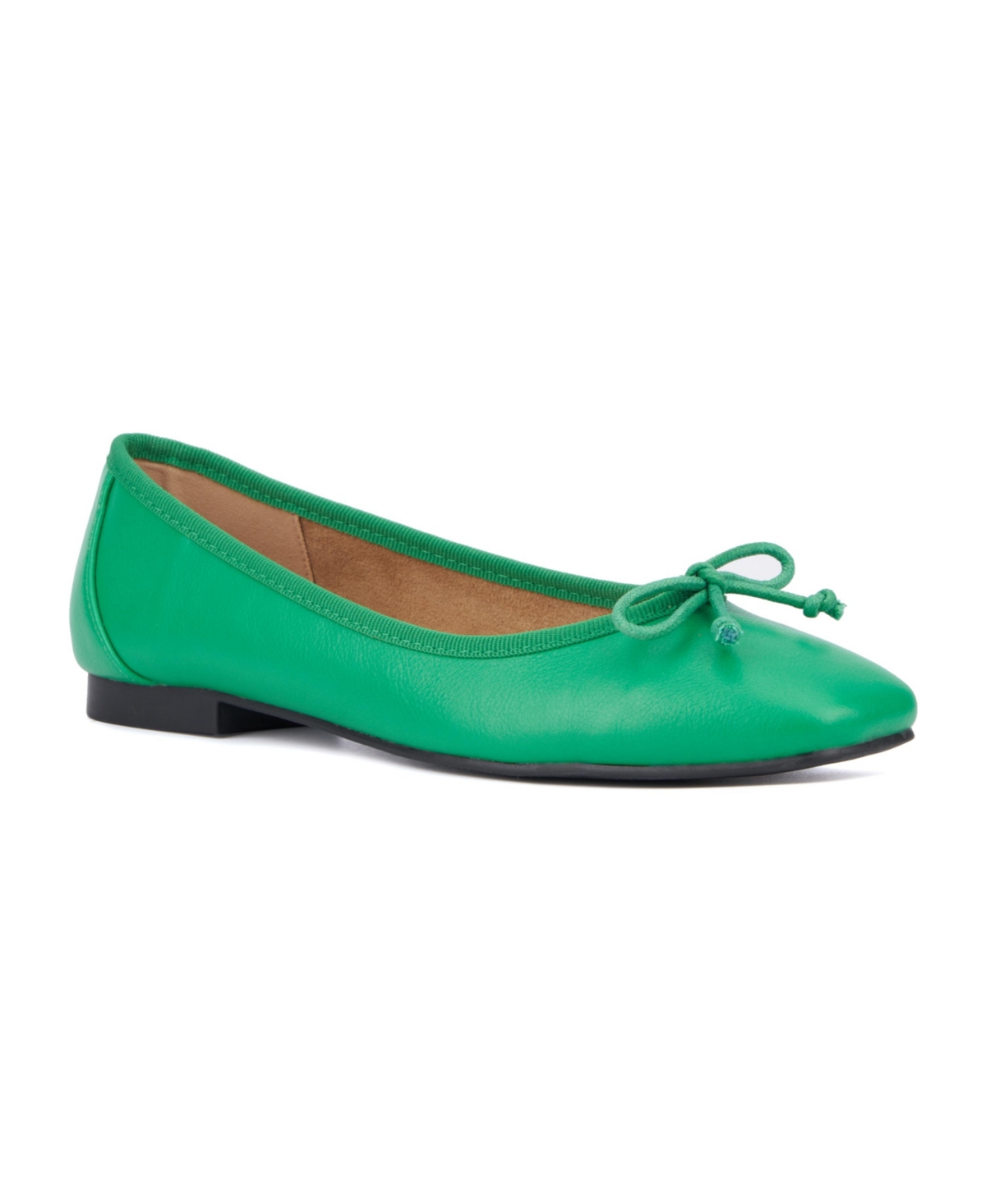 NEW YORK AND COMPANY WOMEN'S PAULINA- SQUARE TOE BALLET FLATS