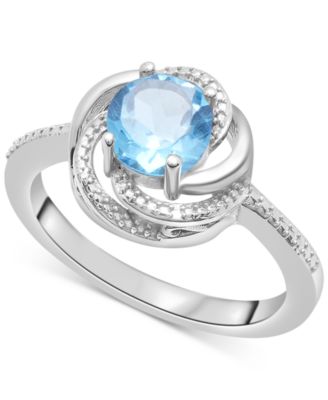 2-Pc. Set Pink Amethyst (1-1/2 ct. t.w.) & Diamond Accent Spiral Pendant Necklace & Matching Ring in 14k Rose Gold-Plated Sterling Silver (Also in Blue Topaz & Citrine)