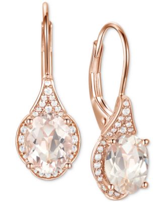 Macy's - Amethyst (2 ct. t.w.) & Lab-Grown White Sapphire (1/5 ct. t.w.) Drop Earrings in 14k Gold-Plated Sterling Silver (Also in Additional Gemstones)