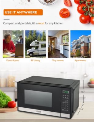 Countertop Microwave Oven 0.9 Cu. Ft. 900W, Stainless Steel.