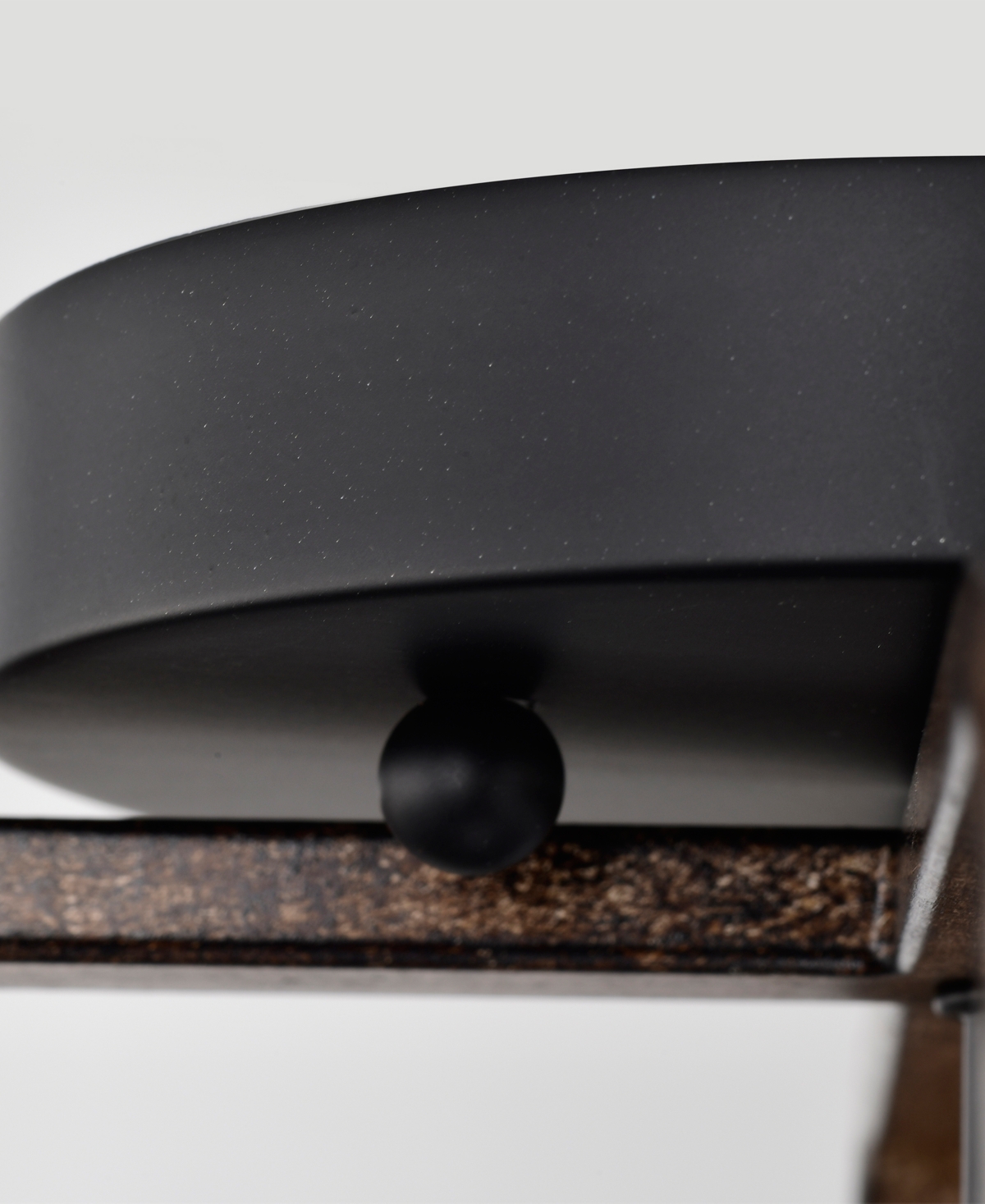 Juno 4-Light Indoor Semi-Flush Mount Ceiling Light with Light Kit and Remote - Brown and Matte Black