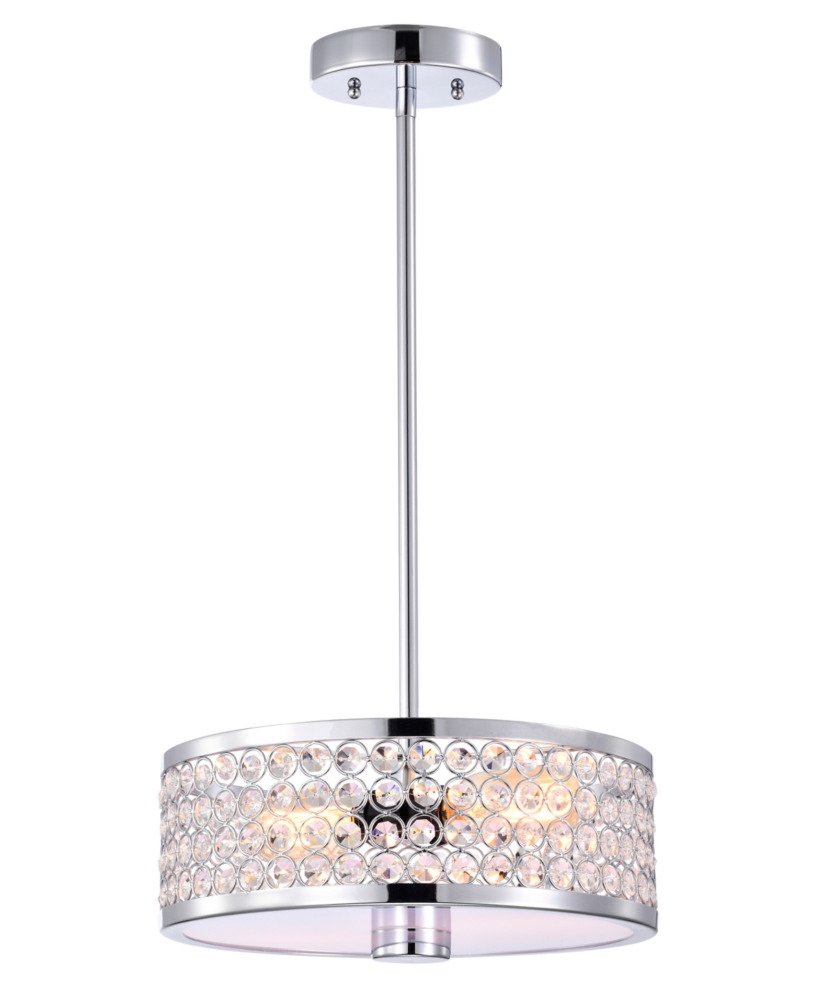 Home Accessories Eudocia 13" 2-light Indoor Chandelier With Light Kit In Polished Chrome