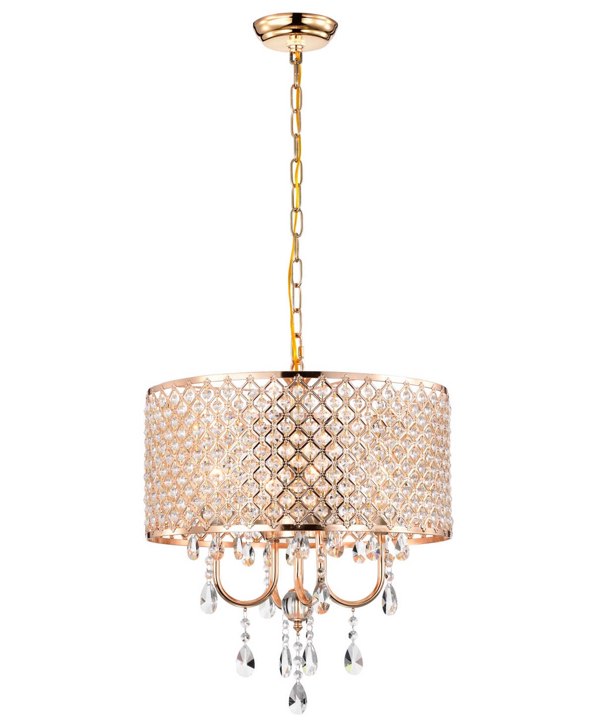 Home Accessories Lucilia 18" 4-light Indoor Chandelier With Light Kit In Polished Copper