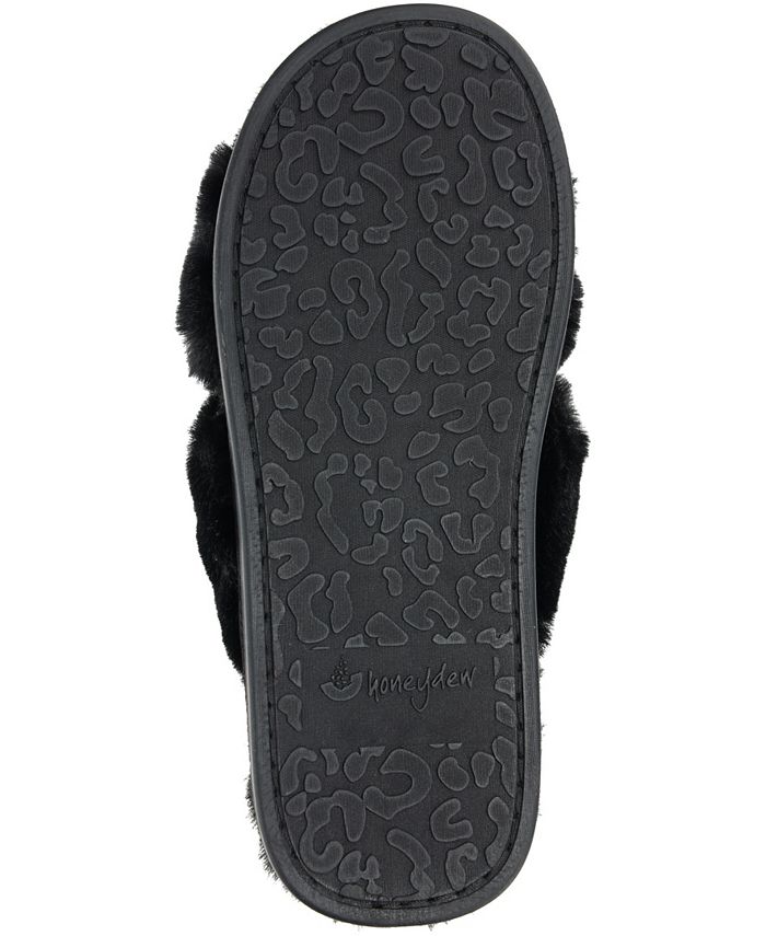 Honeydew Women's Plush XBand Slide Slippers Macy's