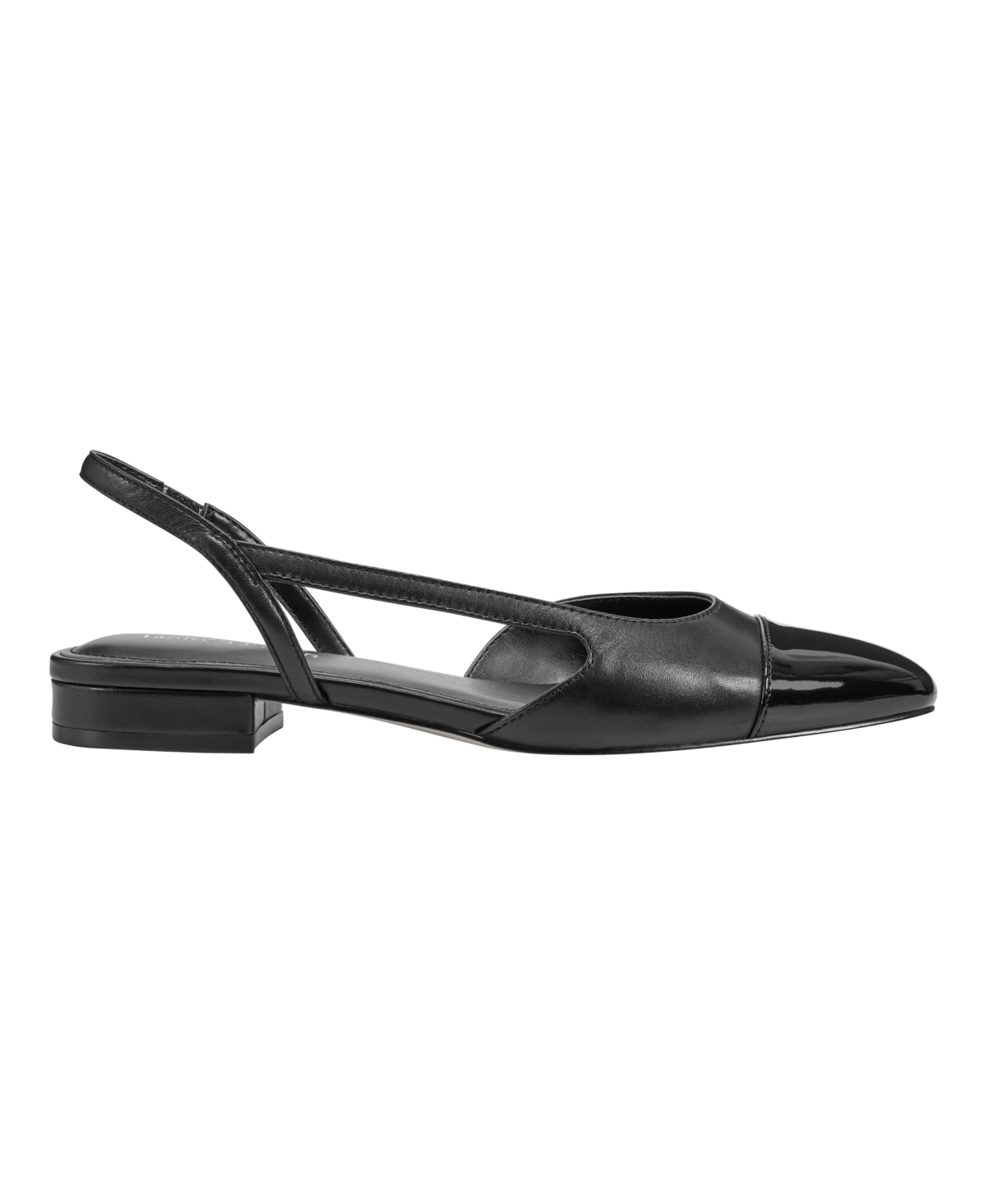 Marc Fisher Women's Dela Closed Toe Slingbacks Dress Flats - Black- Faux Leather