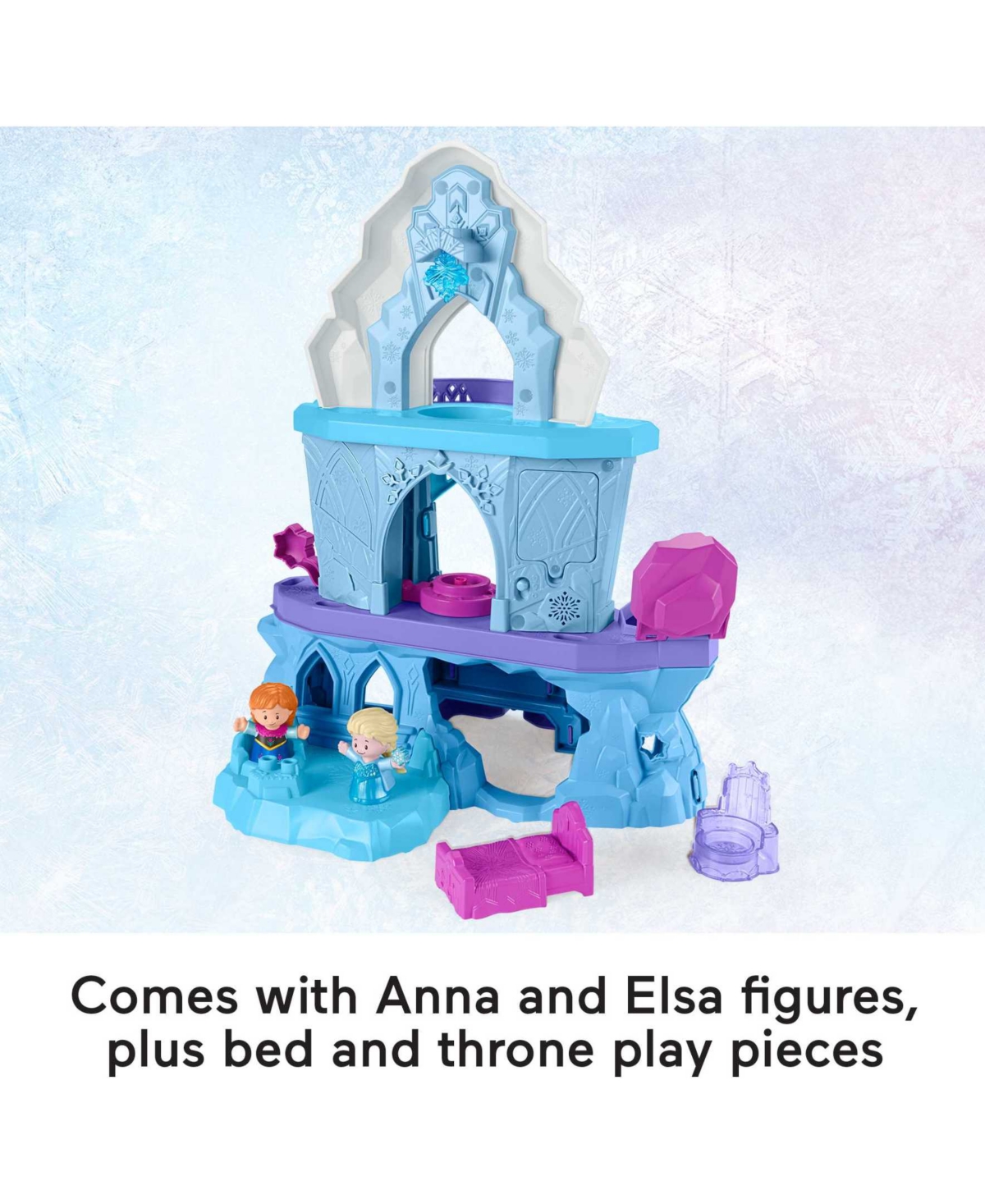 Shop Fisher Price Disney Frozen Toy, Fisher-price Little People Playset With Anna & Elsa Figures, Elsa's Enchanted Lig In Multi