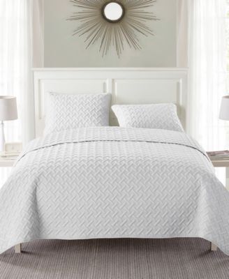 Nina Embossed 3-Pc.Quilt Set, Full/Queen