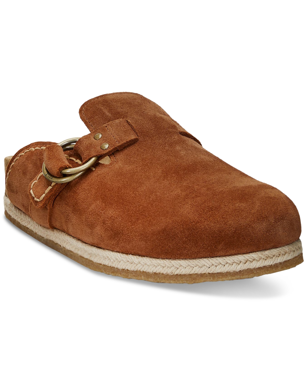 Polo Ralph Lauren Men's Turbach Shearling-lined Suede Slip-on Clogs In Cognac