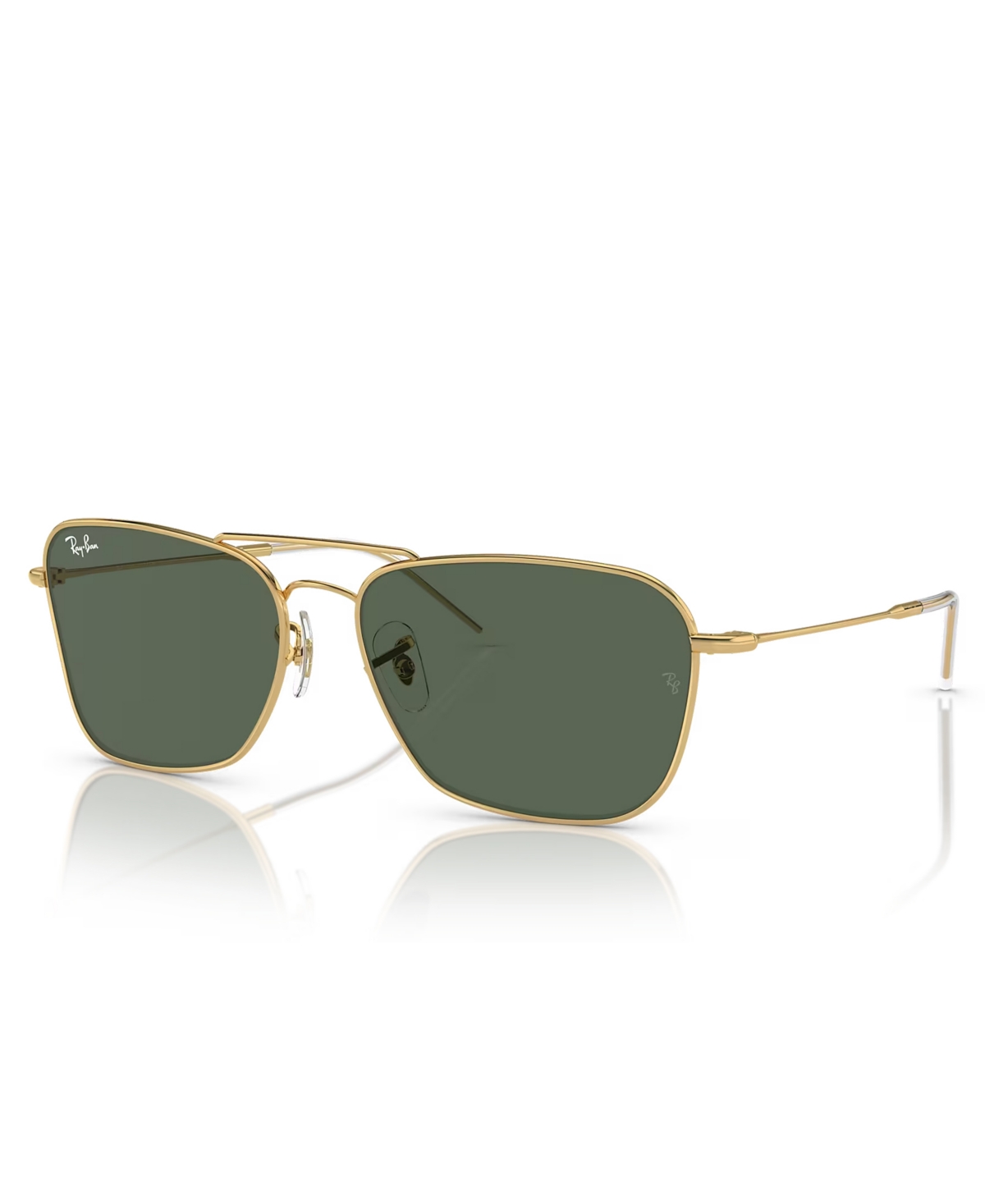Shop Ray Ban Unisex Sunglasses, Caravan Reverse In Gold