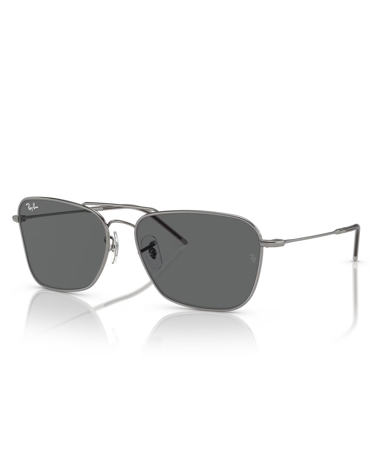 Ray Ban Sunglasses Unisex Caravan Reverse - Gunmetal Frame Grey Lenses 58-15