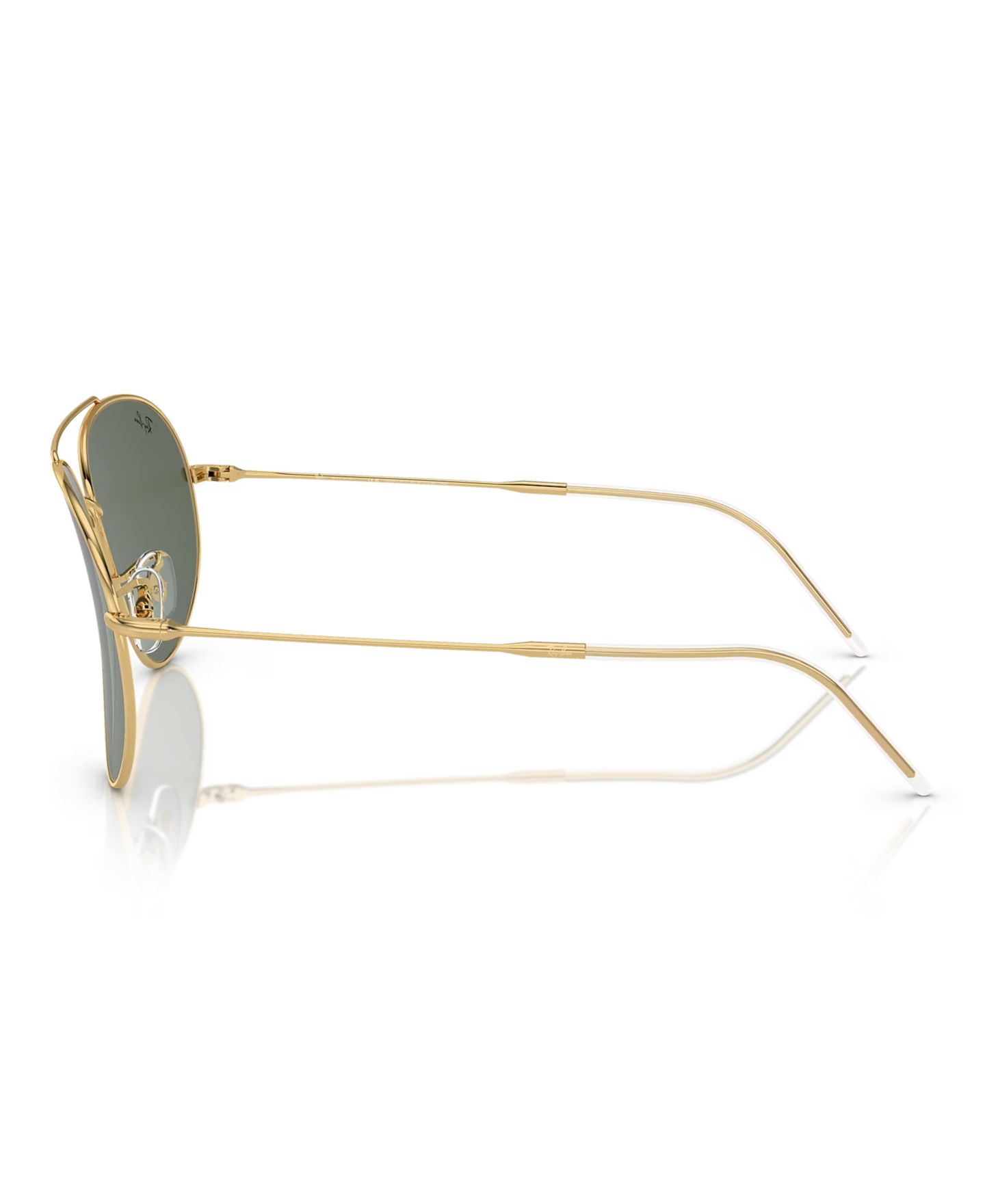 Солнцезащитные очки Ray-Ban Unisex Sunglasses, Aviator Reverse RBR0101, цвет: Золотой / Зелёный — фото 3