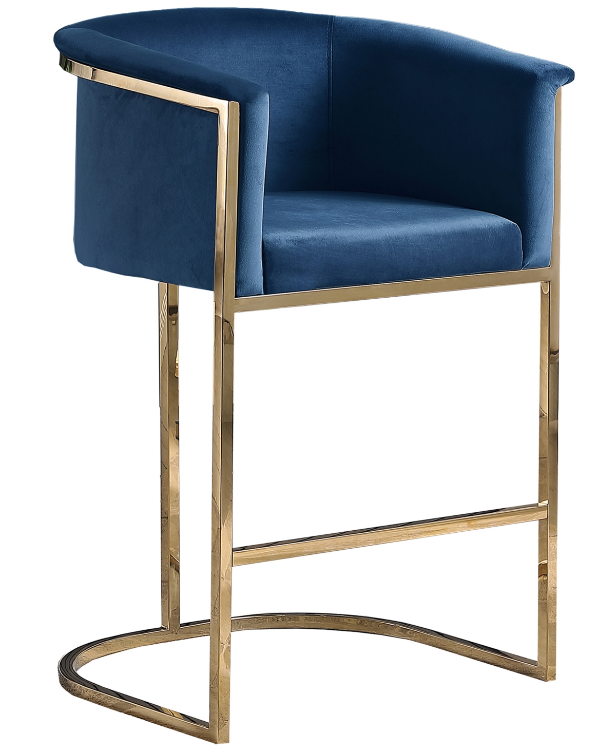 Best Master Furniture Lexie Stainless Steel Base Bar Stools, Set of 2