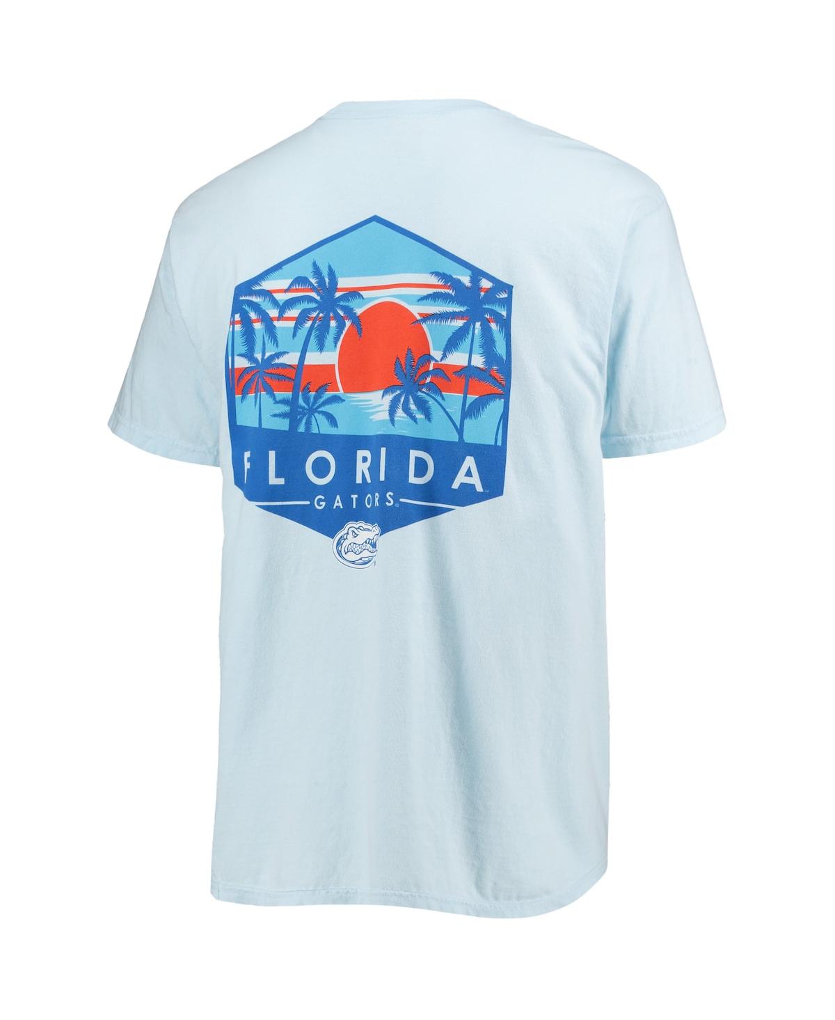 Image One Light Blue Florida Gators Landscape Shield Comfort Colors T-shirt In Light Blue