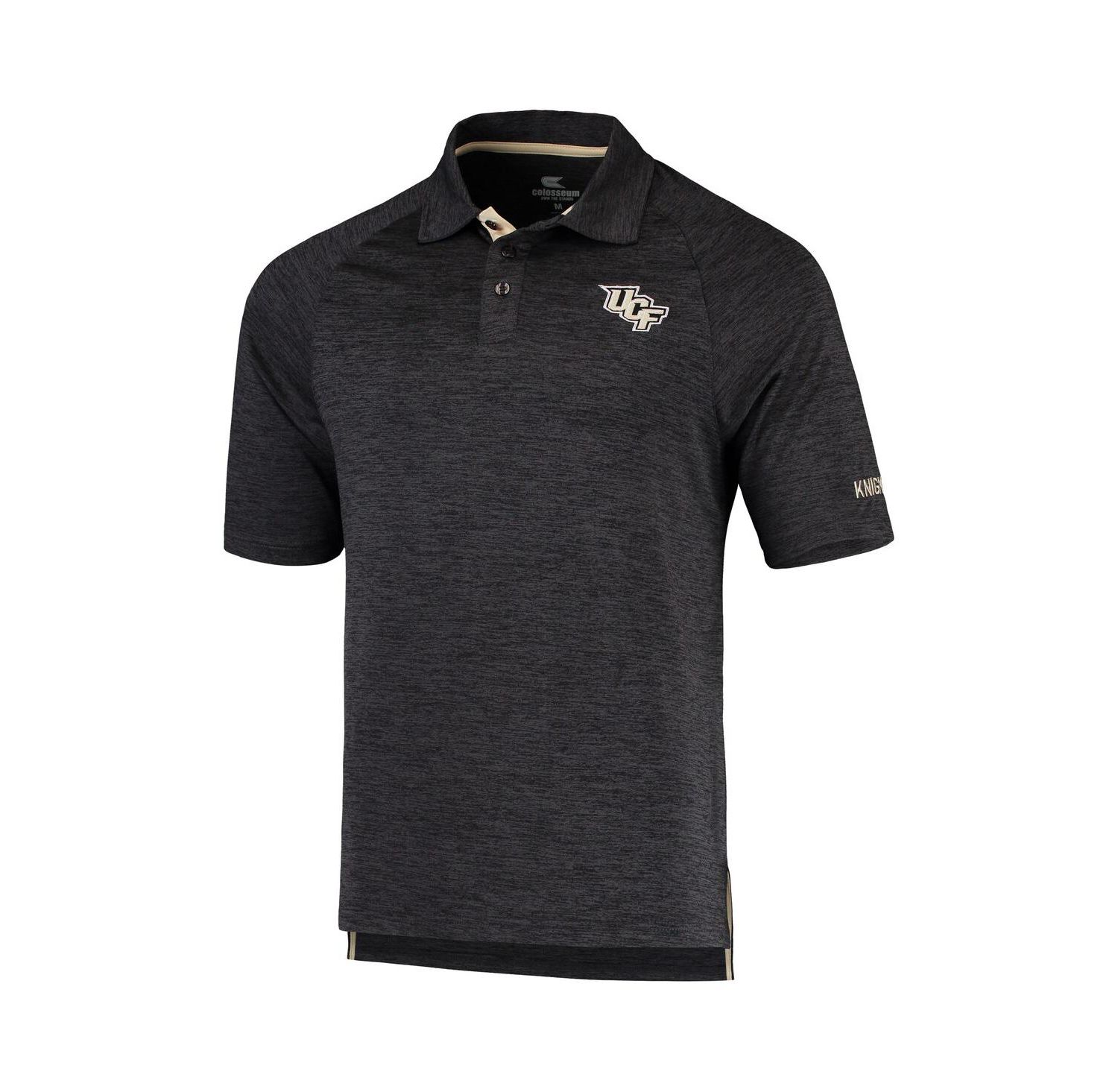 Men's Heathered Black UCF Knights Down Swing Polo Shirt