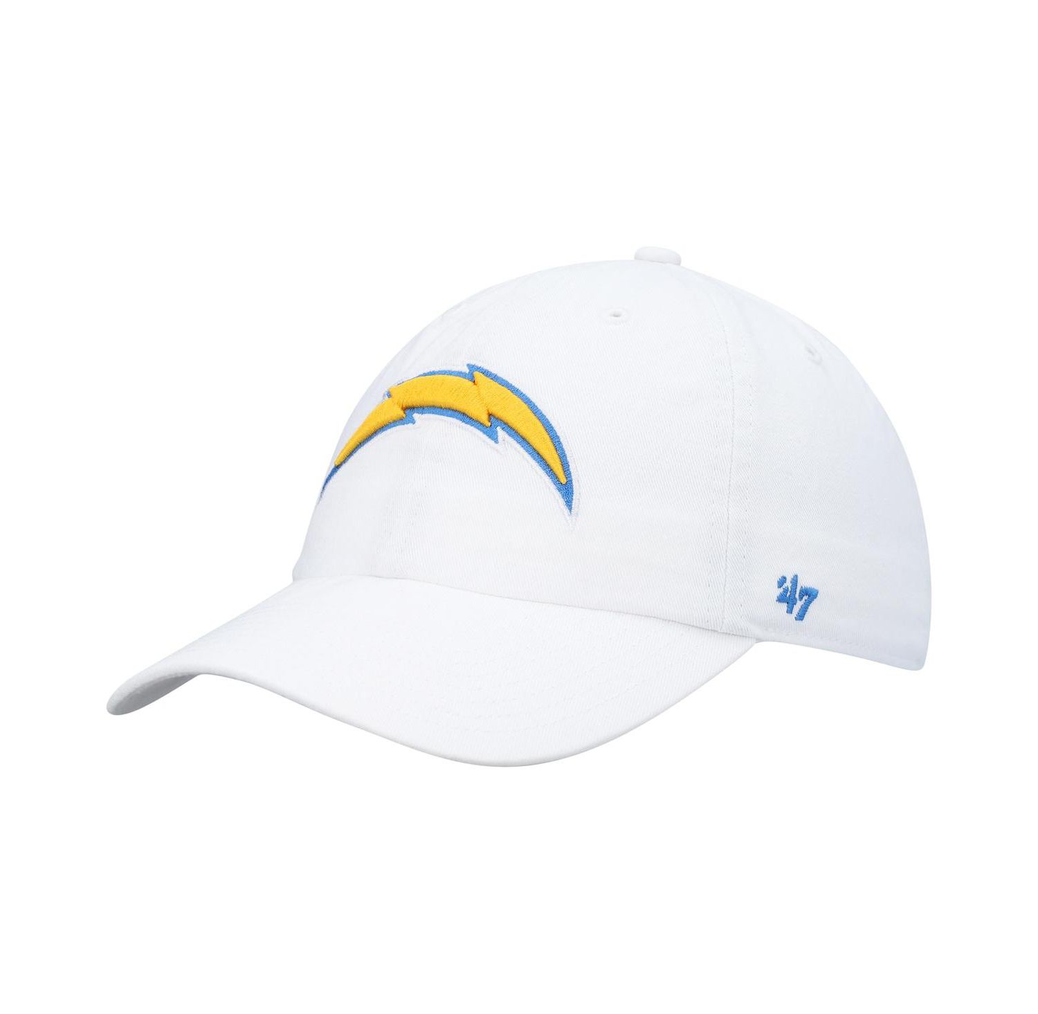Men's White Los Angeles Chargers Clean Up Adjustable Hat