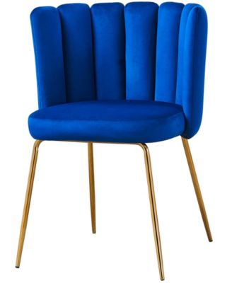 Elegante 32" Velvet Fabric Side Chairs, Set of 2