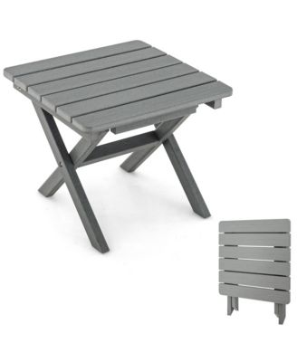 Outdoor Folding Side Table Weather-Resistant HDPE Adirondack Table