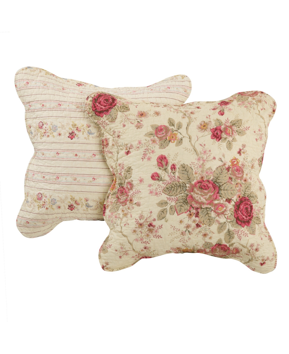 Greenland Home Fashions Antique Rose 100% Cotton Reversible 4 Piece Quilt Set, Twin/twin Xl In Blue