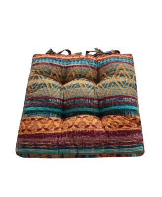 Southwest Triple-Cushioned 4 Piece Chair Pad Set, 18" x 18" x 4"