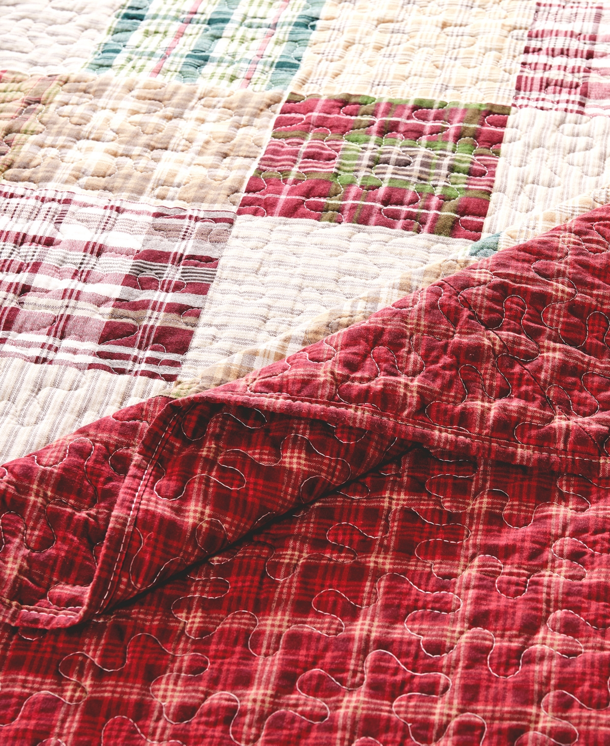 Greenland Home Fashions Oxford 100% Cotton Reversible 2 Piece Quilt Set, Twin/twin Xl In Red