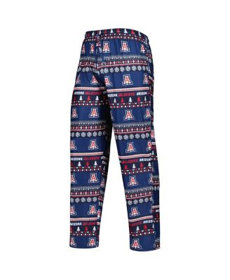 Men's Navy Arizona Wildcats Swivel Long Sleeve T-shirt and Pants Sleep Set