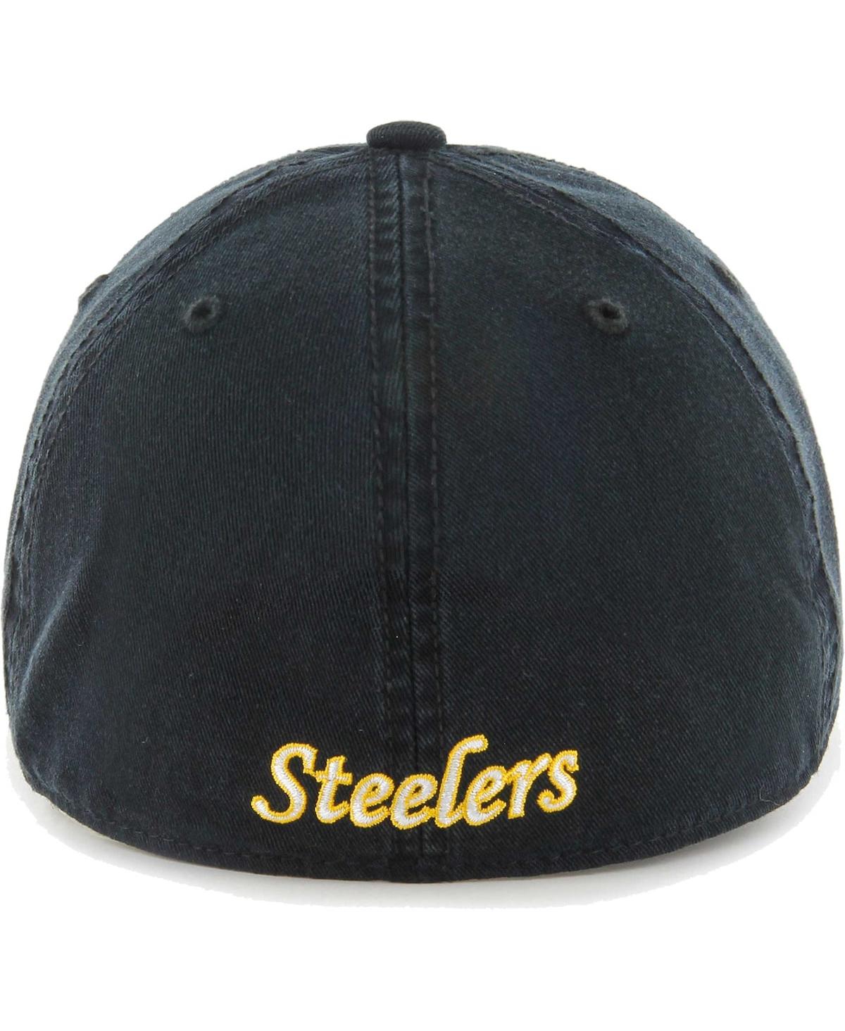 Shop 47 Brand Men's ' Black Pittsburgh Steelers Gridiron Classics Franchise Legacy Fitted Hat