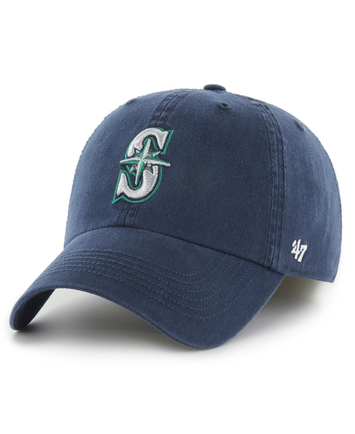 47 BRAND MEN'S '47 BRAND NAVY SEATTLE MARINERS FRANCHISE LOGO FITTED HAT